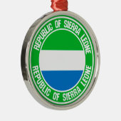 Sierra Leone Round Emblem Metalen Ornament (Rechts)