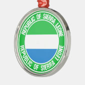Sierra Leone Round Emblem Metalen Ornament (Links)