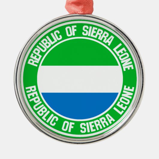 Sierra Leone Round Emblem Metalen Ornament (Voorkant)
