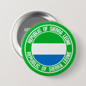 Sierra Leone Round Emblem Ronde Button 7,6 Cm (Voorkant /achterkant)