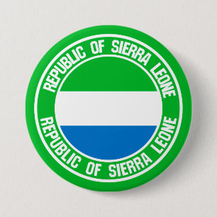 Sierra Leone Round Emblem Ronde Button 7,6 Cm