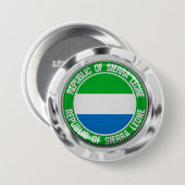 Sierra Leone Round Emblem Ronde Button 7,6 Cm (Voorkant /achterkant)