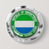 Sierra Leone Round Emblem Ronde Button 7,6 Cm (Voorkant)