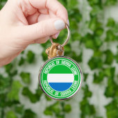 Sierra Leone Round Emblem Sleutelhanger (Hand)