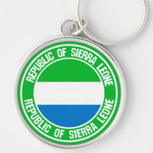 Sierra Leone Round Emblem Sleutelhanger