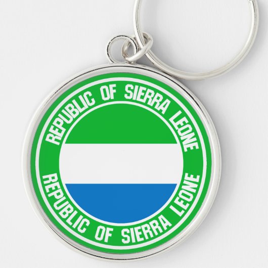 Sierra Leone Round Emblem Sleutelhanger (Voorkant)