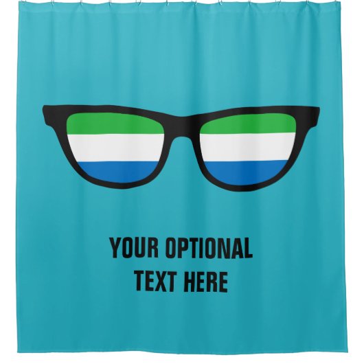 Sierra Leone Shades, aangepast douchegordijn (Voorkant)