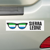 Sierra Leone Shades aangepaste bumpersticker (Op auto)