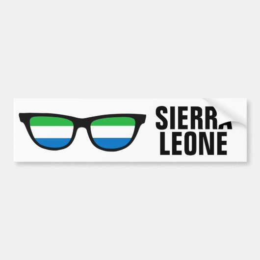 Sierra Leone Shades aangepaste bumpersticker (Voorkant)
