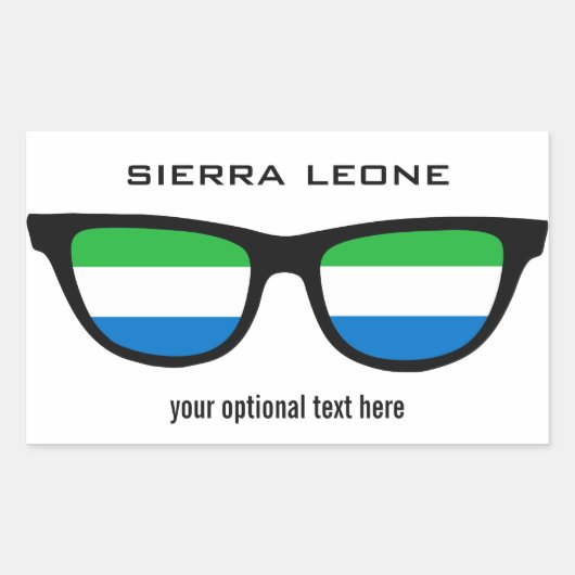 Sierra Leone Shades aangepaste stickers (Voorkant)