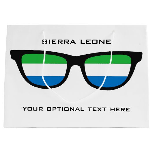 Sierra Leone Shades aangepaste tekst en cadeautas (Voorkant)