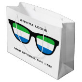 Sierra Leone Shades aangepaste tekst en cadeautas (Achterkant Gekanteld)