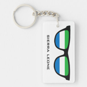 Sierra Leone Shades aangepaste tekst en kleurenkle Sleutelhanger