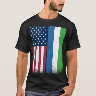 Sierra Leone Sierra Leone American Flags Proud T-shirt