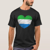  Sierra Leone Sierra Leone Sierra Leone vlag Pride T-shirt (Voorkant)