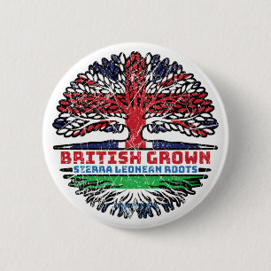 Sierra Leone Sierra Leoniaan Uk Verenigd Koninkrij Ronde Button 5,7 Cm