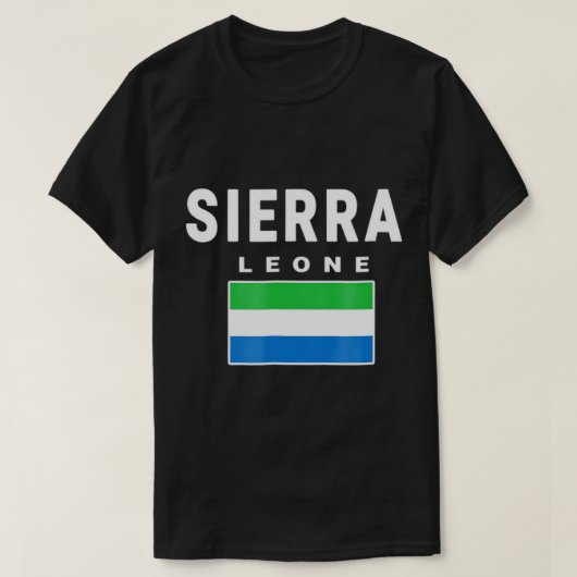 Sierra Leone T-shirt T-shirt Vlag souvenir Freetow (Design voorkant)