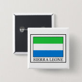 Sierra Leone Vierkante Button 5,1 Cm (Voorkant /achterkant)
