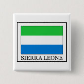 Sierra Leone Vierkante Button 5,1 Cm (Voorkant)