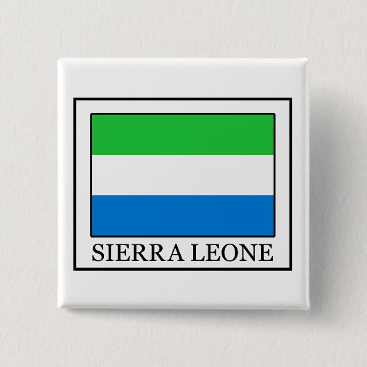 Sierra Leone Vierkante Button 5,1 Cm (Voorkant)