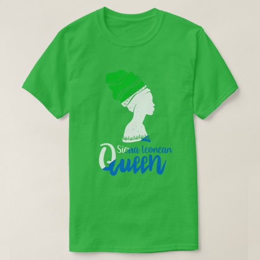 Sierra Leone Vlag Afro Roots T-shirt (Design voorkant)