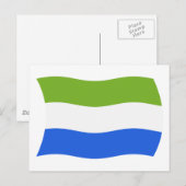 Sierra Leone Vlag Ansichtkaart Briefkaart (Voorkant / Achterkant)
