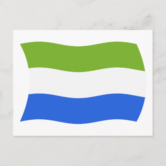 Sierra Leone Vlag Ansichtkaart Briefkaart (Voorkant)