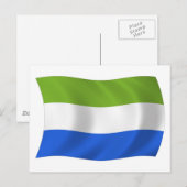 Sierra Leone Vlag Ansichtkaart Briefkaart (Voorkant / Achterkant)