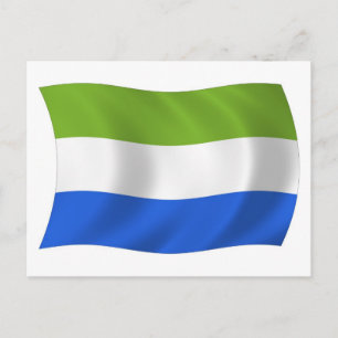 Sierra Leone Vlag Ansichtkaart Briefkaart