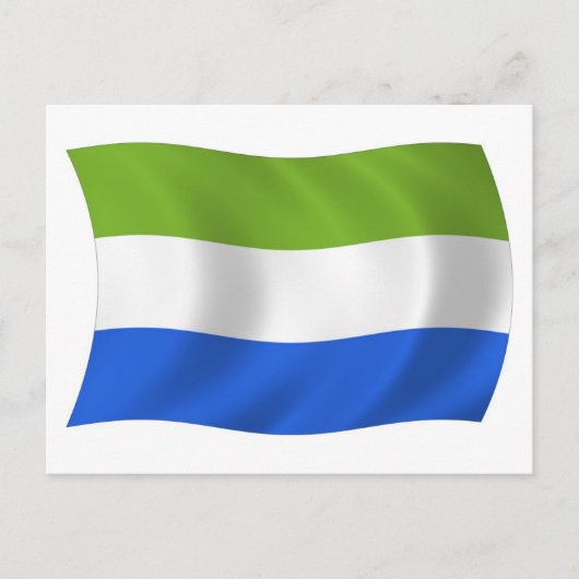Sierra Leone Vlag Ansichtkaart Briefkaart (Voorkant)
