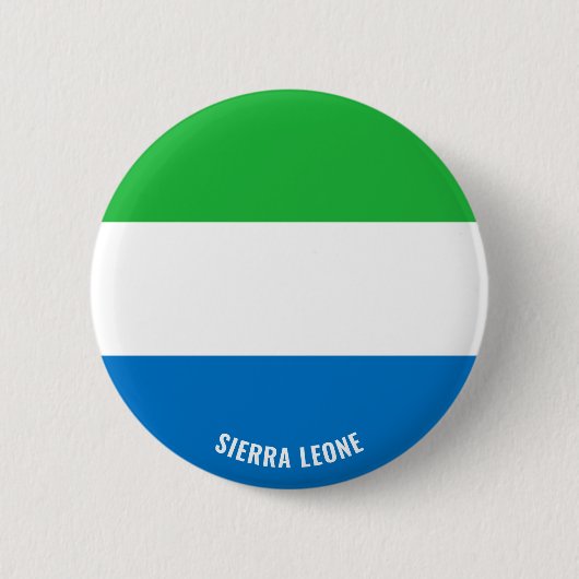 Sierra Leone Vlag Charmante Patriottische Button (Voorkant)