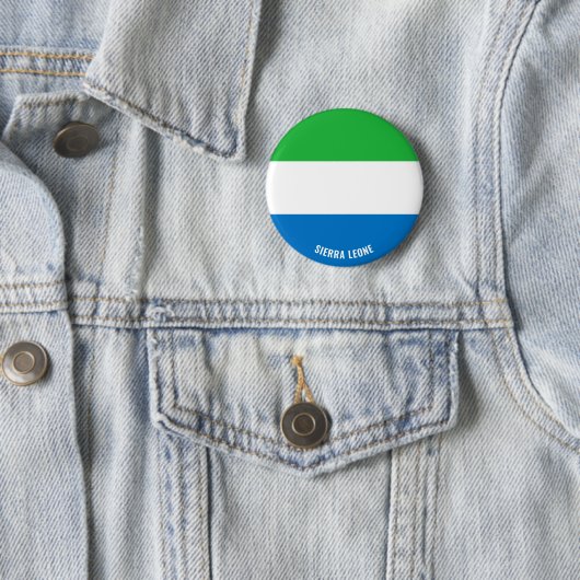 Sierra Leone Vlag Charmante Patriottische Button (In situ)