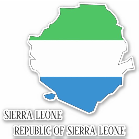 Sierra Leone Vlag Charmante Patriottische Kaart Sticker (Voorkant)