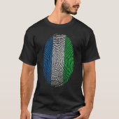 Sierra Leone Vlag D na Vingerprint Mannen Vrouwen  T-shirt (Voorkant)