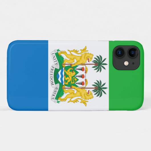 Sierra Leone Vlag & Emblem Case-Mate iPhone Case (Achterkant (horizontaal))