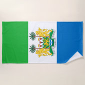 Sierra Leone Vlag & Emblem Strandlaken (Voorkant)