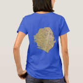 Sierra Leone Vlag en Kaart DK T-Shirt (Achterkant)
