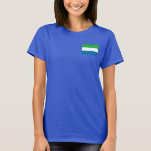 Sierra Leone Vlag en Kaart DK T-Shirt