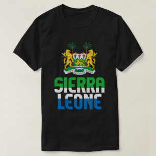 Sierra Leone vlag en wapenschild T-shirt