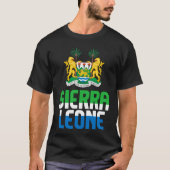 Sierra Leone vlag en wapenschild T-shirt (Voorkant)