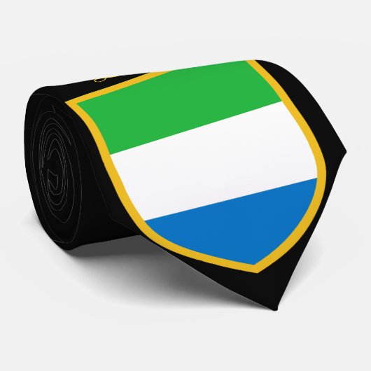 Sierra Leone Vlag gepersonaliseerd Stropdas (Opgerold)
