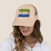Sierra Leone Vlag Hoed Trucker Pet (In situ)