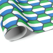Sierra Leone-vlag honingraat inpakpapier (Rol Hoek)