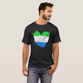 Sierra Leone vlag Ik hou van DNA Sierra Leoner T-shirt (Voorkant volledig)