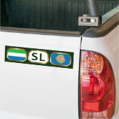 Sierra Leone Vlag Kaart Code Bumpersticker (Op Truck)