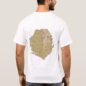 Sierra Leone Vlag + Kaart + Tekst T-shirt (Achterkant)