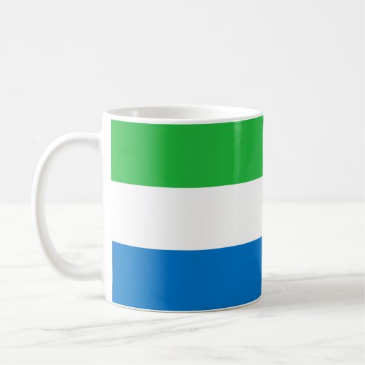 Sierra Leone Vlag Keramische Koffie Mok (Links)