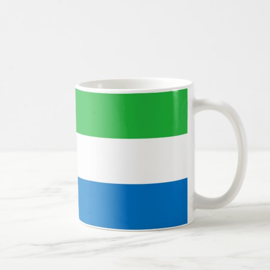 Sierra Leone Vlag Keramische Koffie Mok (Rechts)