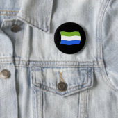 Sierra Leone Vlag Knop Ronde Button 5,7 Cm (In situ)