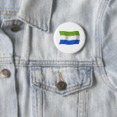 Sierra Leone Vlag Knop Ronde Button 5,7 Cm (In situ)